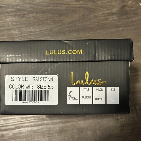 Lulu's women's sandal heels - 5.5 - White (never worn) - Picture 4 of 4